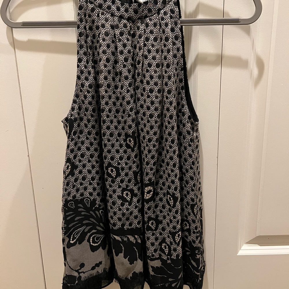 DIANE VON FURSTENBERG black toupe silk top - Picture 9 of 11